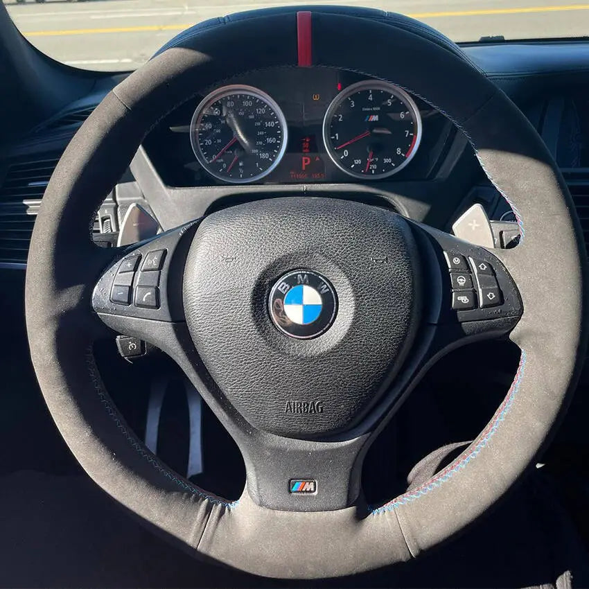 Steering Wheel Cover Kits for BMW X5 X6 E70 E71 M50d M Sport 2006-2014